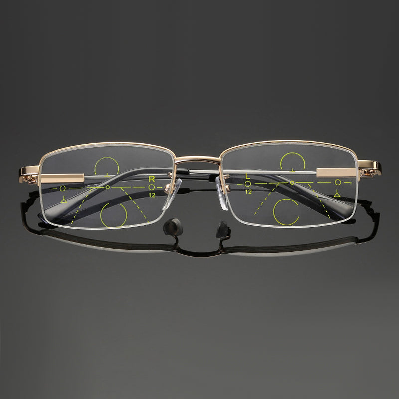 Glosrity Titanium progressive far and near dual-use reading glasses-PL